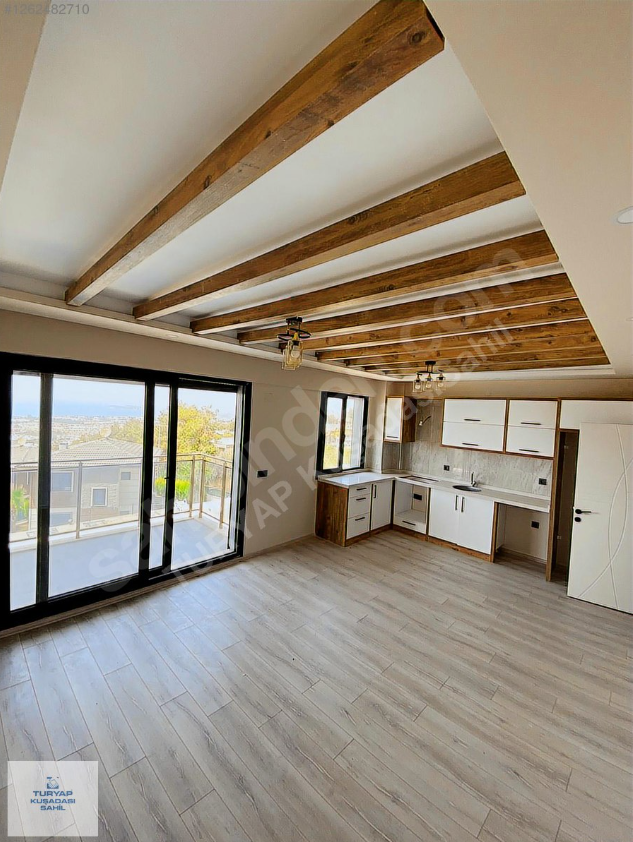 Kuşadası soğucakta panaromik deniz ve havuz manzaralı sıfır 2+1